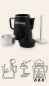 Preview: Petromax - Kaffeebereiter Perkomax, weiß, 1,3L
